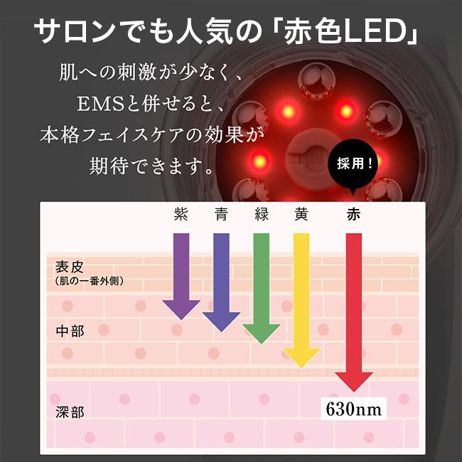 WAVEWAVE EMS スリムエステプラス WH52-01(EMS美顔器 温熱 赤LED 美容