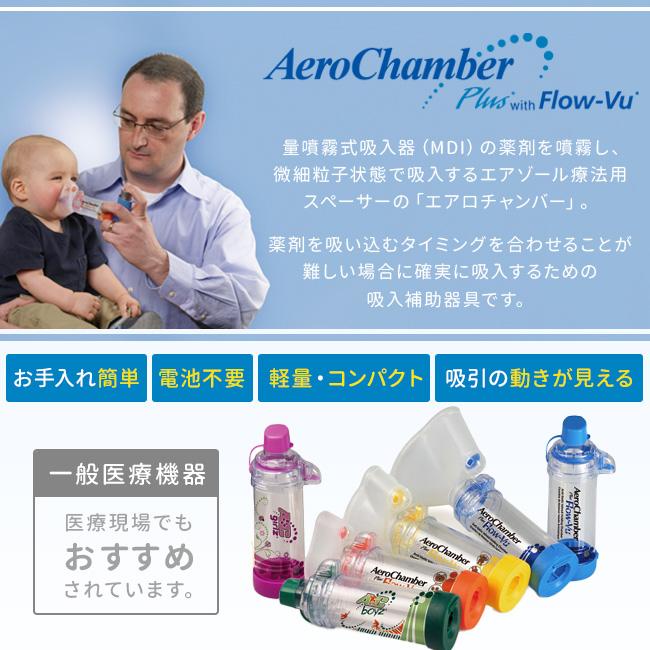エアロチャンバー・プラス 静電気防止タイプ マスク付き大人用(5才