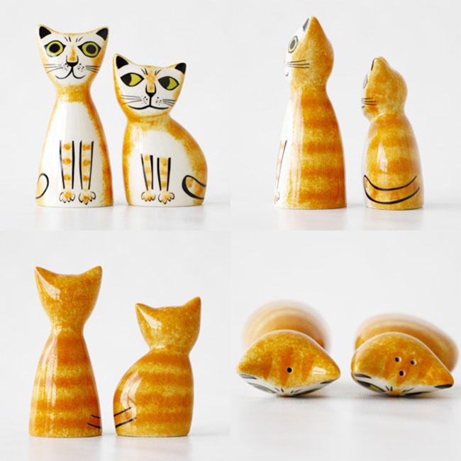 HannahTurner ソルト＆ペッパー キャット(塩コショウ入れ おしゃれ 塩