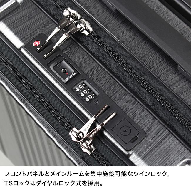 BERMAS バーマス インターシティ フロントオープン スクエア4輪 39c 60523(キャリーケース 機内持ち込み ストッパー付き)_5
