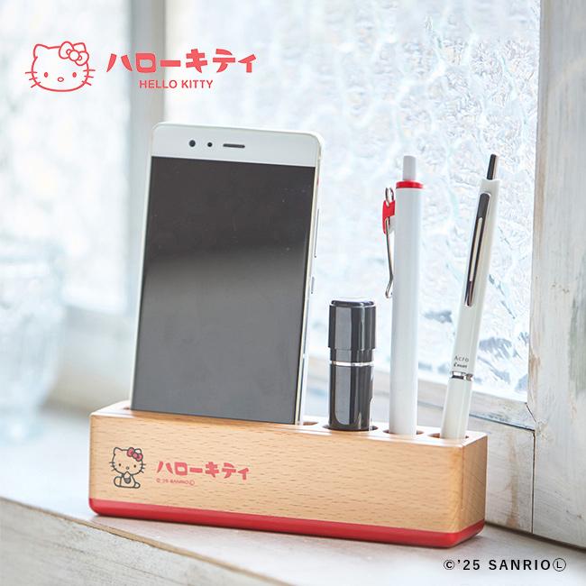 ハローキティ デスクスタンド レッド(キティ キティちゃん ペン立て