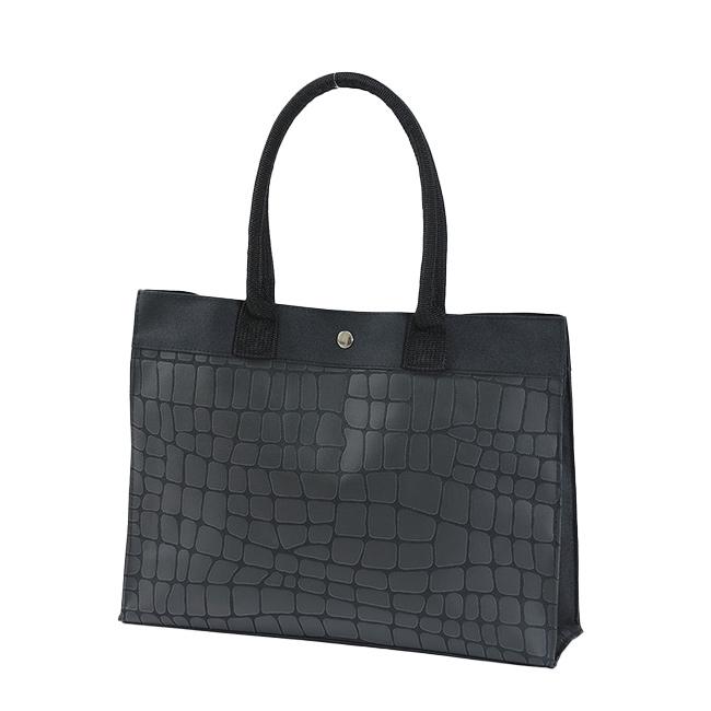 haco bag WS クロコダイル 黒(ハコバッグ トートバッグ a4 自立 自立 