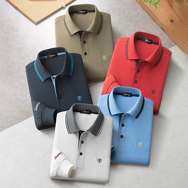 Pierucci ピエルッチ カノコ長袖ポロシャツ 5色組(ポロシャツ 長袖