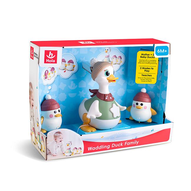 Hola Toys 歩く！よちよちアヒルさんファミリー(ハイハイ を 促す
