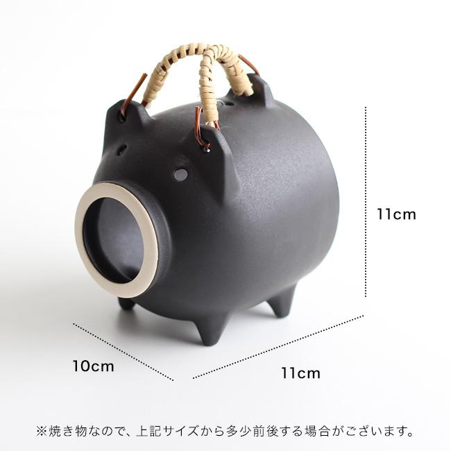 かもしか道具店 萬古焼 蚊やりブタ こぶり(万古焼 蚊遣り 蚊やり 蚊遣