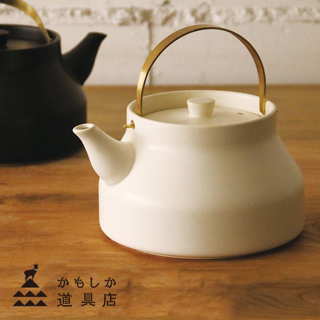 かもしか道具店 陶のやかん(やかん 陶器 ケトル ガス ガス専用 ガス