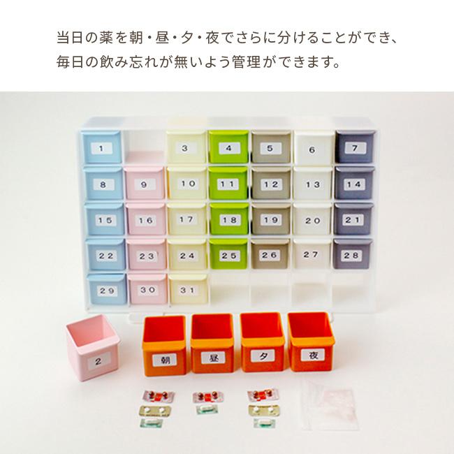 月間くすりケース(薬 サプリメント 整理整頓 衛生用品 薬ケース 整理
