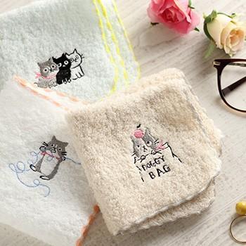 金野タオル ポワポワチック タオルハンカチ ピンク ブルー ホワイト かわいい 猫雑貨 ハンドタオル おしゃれ 即納 Ki002 キレイスポット 通販 Yahoo ショッピング