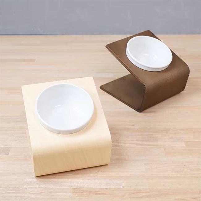 小型のワンちゃん＆ネコちゃん用 FOOD table R Wサイズ(ペット用食器台