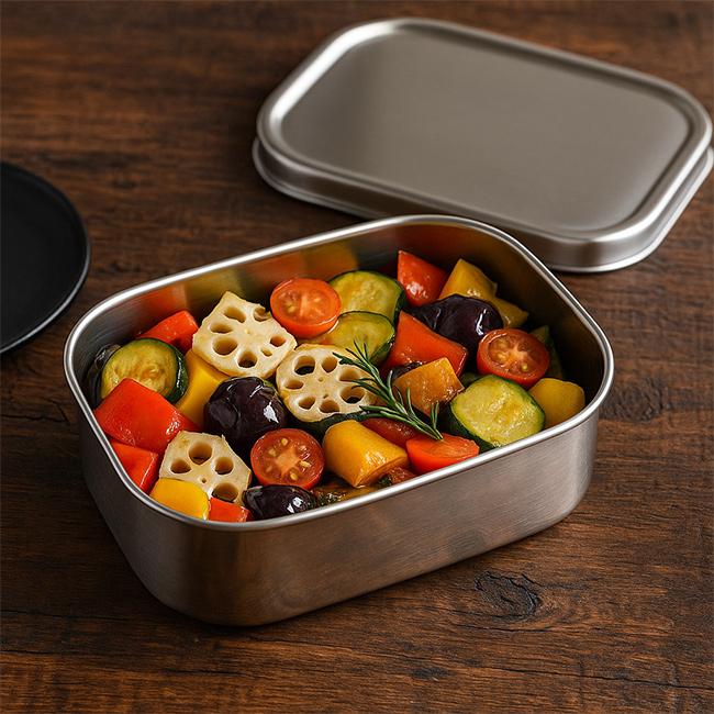 工房アイザワ ステンレス保存容器 角形 UTILE 1300ml 浅型 417351