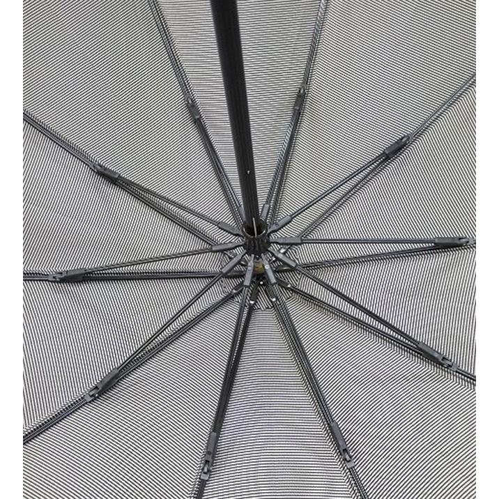 小宮商店 甲州織 裏縞模様 紳士 雨晴兼用 折り畳み傘 60cm 10本骨(傘