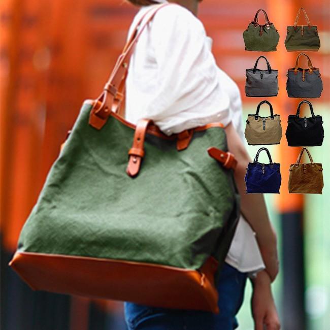 人気ブランド新作豊富 旅行用 出張バッグ 1 2w レディース メンズ 女性 男性 男女兼用 バッグ Cr 5004 トート トートバック キャンバス オイルレザー Cramp マザーズバッグ ママバッグ バッグ Www Universitaria Cl