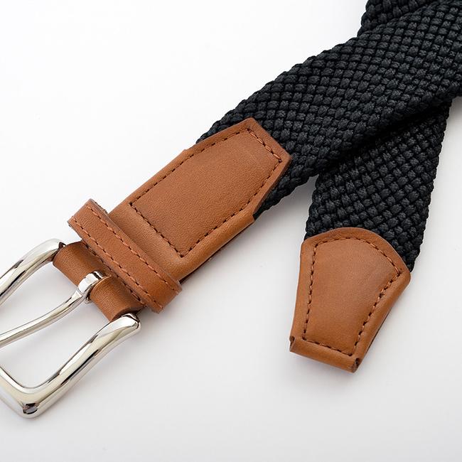 組紐ベルト オイルレザー 30mm(組紐 ベルト メンズ 牛革 日本製