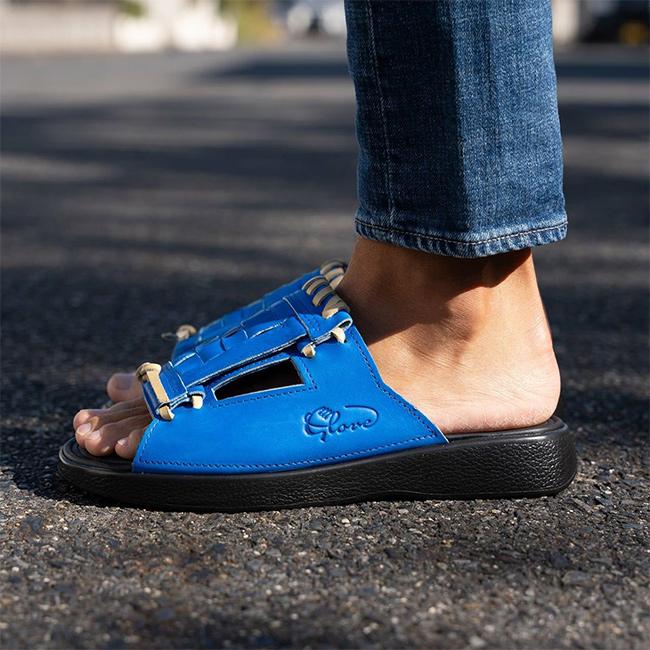 GLOVE SANDAL グローブサンダル ブルー(レザーサンダル メンズ