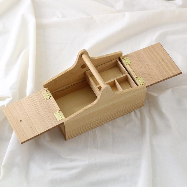 英国アンティーク木製ソーイングテーブル/裁縫箱/机/メイクボックス(92-54) MADEJ マデイ Wood ソーイングボックス(裁縫箱 おしゃれ 木製 裁縫道具