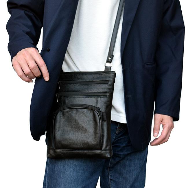 Marco Limited 牛革11ポケット多機能ショルダーバッグ メンズ 牛革 ショルダーバッグ 革 レザー 本革 ブラック 即納 Ma684 キレイスポット 通販 Yahoo ショッピング