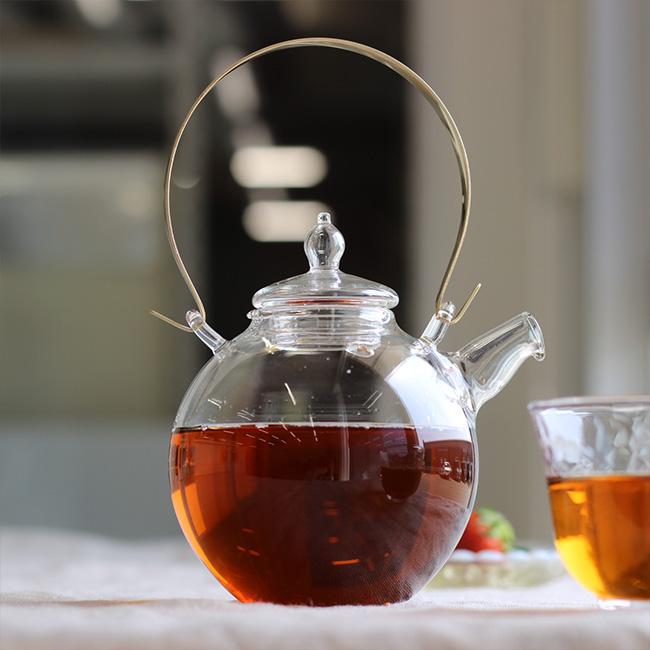 まんまるポット0.5L＆キャンドルウォーマー(耐熱ガラス ティーポット