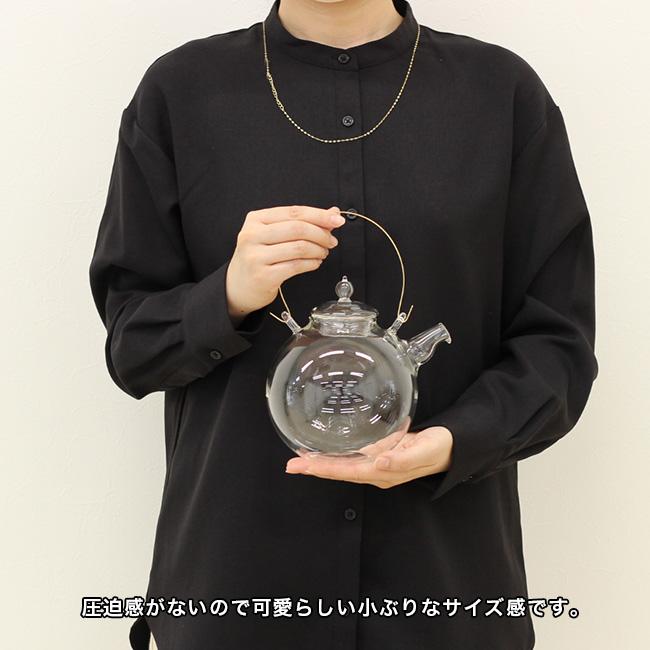 まんまるポット1L＆キャンドルウォーマー(耐熱ガラス ティーポット おしゃれ かわいい 耐熱 ガラス ガラスティーポット) 即納の画像