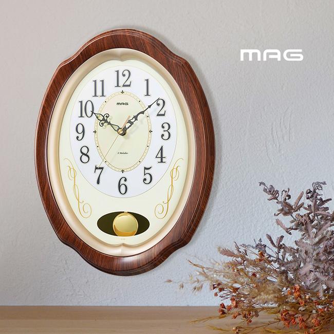 MAG マグ 振り子電波壁掛け時計 我が家の演奏会(電波時計 振り子時計