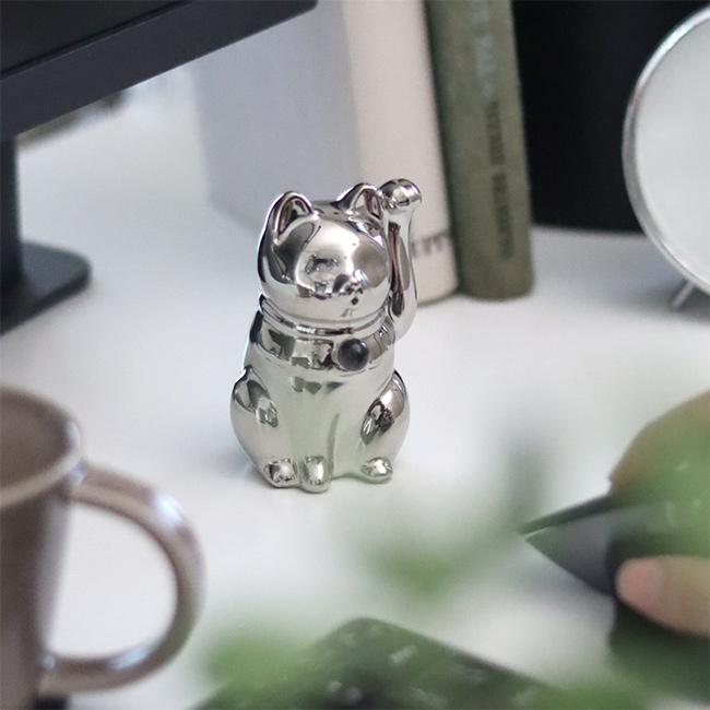 セミオーダーできる 招き猫 Jeramic 本金×本プラチナ ペアセット(瀬戸