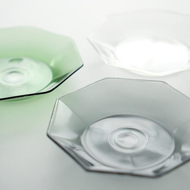 メム プレート(小皿 小さい ミニ 皿 食器 ガラス 透明 ソーサー