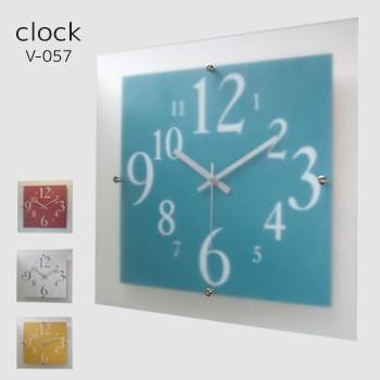 ミスティナンバークロック スイープムーブ V-057(文字盤の文字が浮かび上がる不思議なデザインのカラフルな掛時計/スイープムーブメント) 1-2W｜kireispot