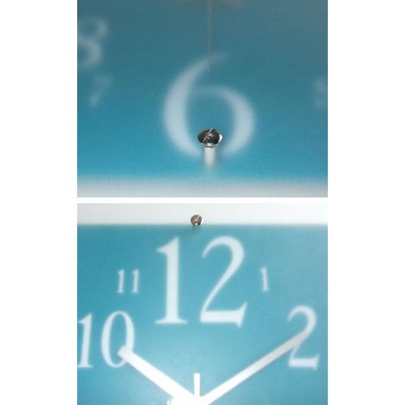 ミスティナンバークロック スイープムーブ V-057(文字盤の文字が浮かび上がる不思議なデザインのカラフルな掛時計/スイープムーブメント) 1-2W｜kireispot｜03