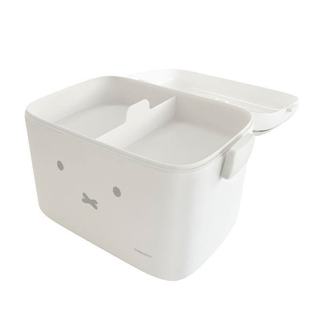 miffy ミッフィー 中仕切り付き 収納ケース(収納ボックス ふた付き