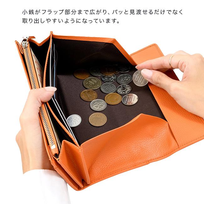 MILAGRO シュリンクレザー ギャルソン長財布(長財布 薄い コンパク