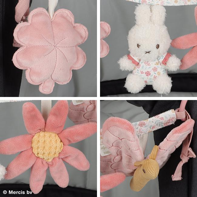 ミネロンの育児玩具　ベビーペット　ミミ付き　ラバードール　昭和レトロ miffy × Little Dutch ストローラートイ(ミッフィー 布おもちゃ