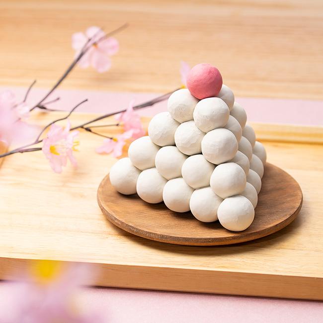 MORITA 木彫り お月見団子 積み団子(木製 お月見 だんご 飾り お団子