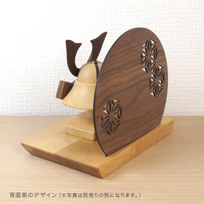 木製兜 鉢十字 W200ウッドステージセット 三日月タイプ(初節句 男の子