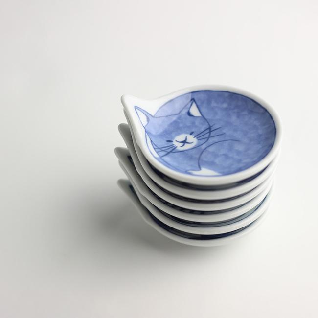 豆neco皿 まめねこざら 6Pset 木箱セット(豆皿 猫 皿 猫柄 ねこ