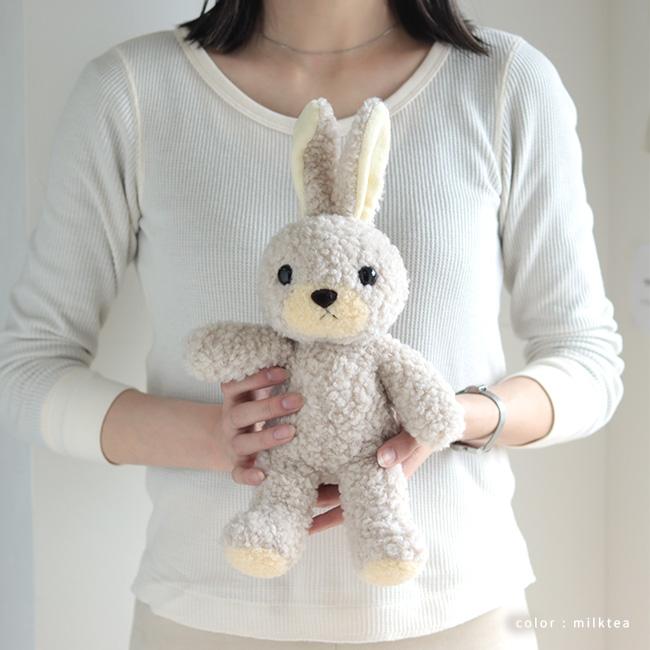 日本製 うさぎのぬいぐるみ ウサギのフカフカ Mサイズ(ウサギの
