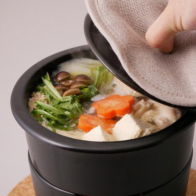 日常茶飯器 一人鍋 コンロセット 0100-0032(いろり鍋 一人用 一人用鍋