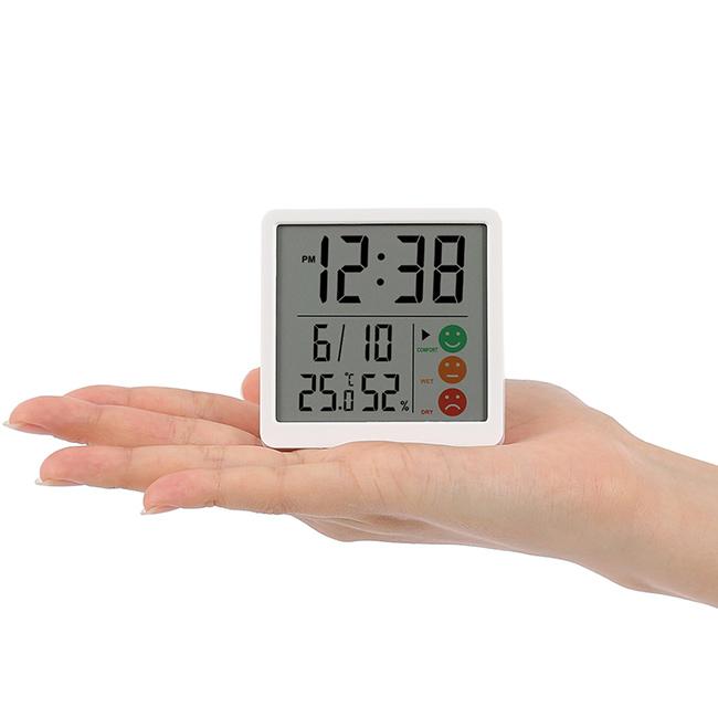ノア精密 MAG 時計付き デジタル温度湿度計 ニコピタ TH-112 WH-Z(温