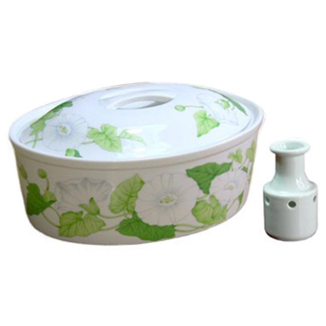 【美品】陶器 ぬか漬け ぬか床 ケース 花おとめ ぬかとっくりセット日本製 ぬかとっくり＆花おとめ(ぬか漬け 容器 磁器 陶磁器 陶器 日本製 ぬか