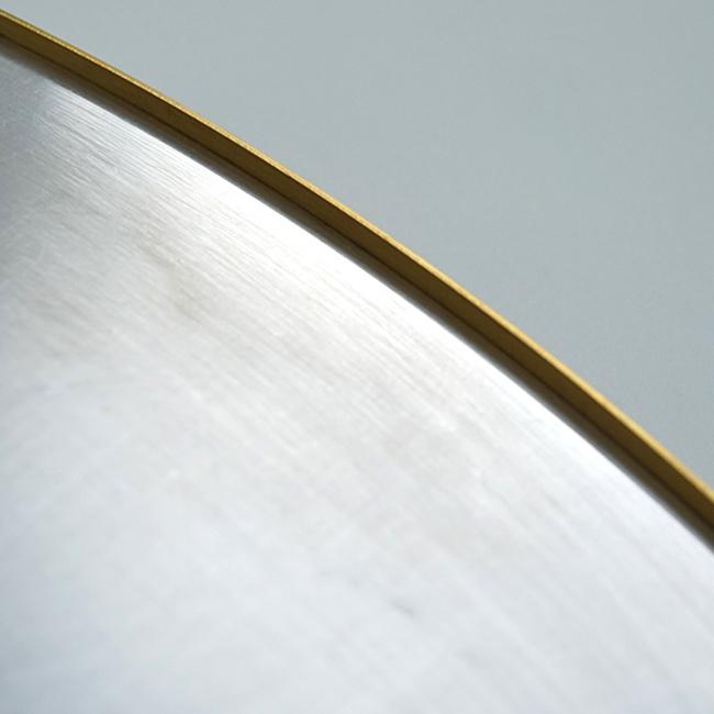 Brass oval mirror HS3684(壁掛けミラー 楕円 オーバル アンティーク