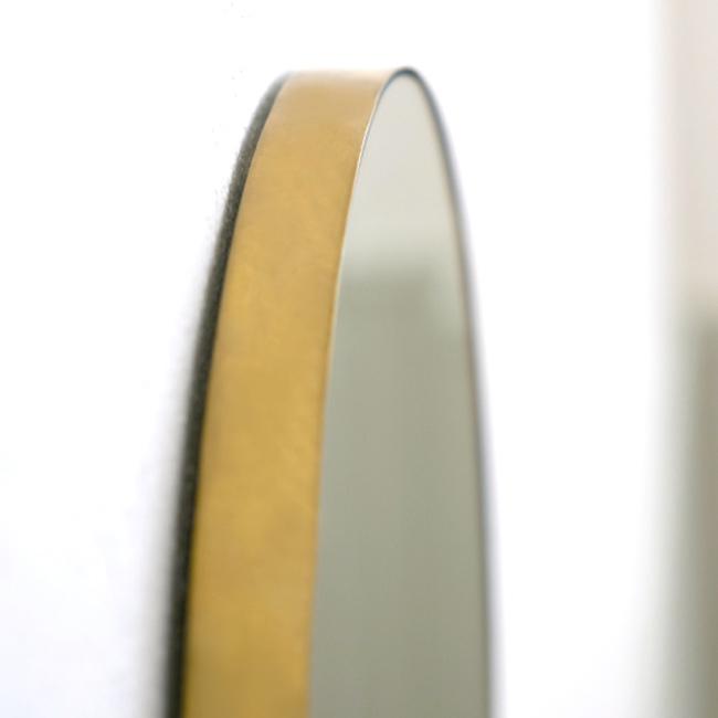 Brass oval mirror HS3684(壁掛けミラー 楕円 オーバル アンティーク