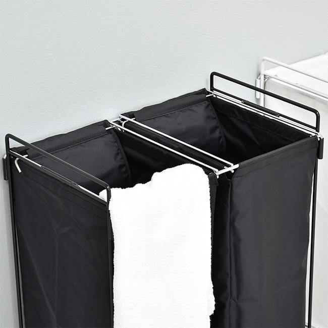 ランドリーバッグ ダブル A162(ランドリーバスケット 蓋付き ふた付き