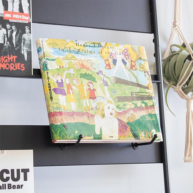 レコードラック W 幅69.2cm(壁面ラック レコード LPレコード 雑誌 装飾