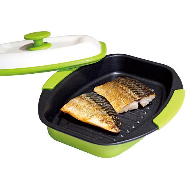 レンジで焼ケール角型 TKSM-33(魚焼き器 電子レンジ 焼き魚 調理器具