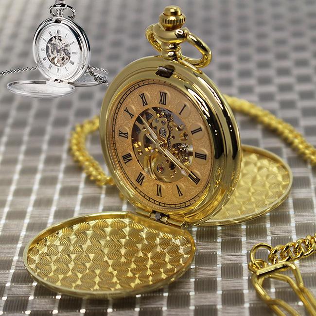 ファッションデザイナー レトロ 紳士 両面スケルトン アンティーク調 メンズ コンパクト アンティーク スマート 高級感 手巻懐中時計 時計 懐中時計