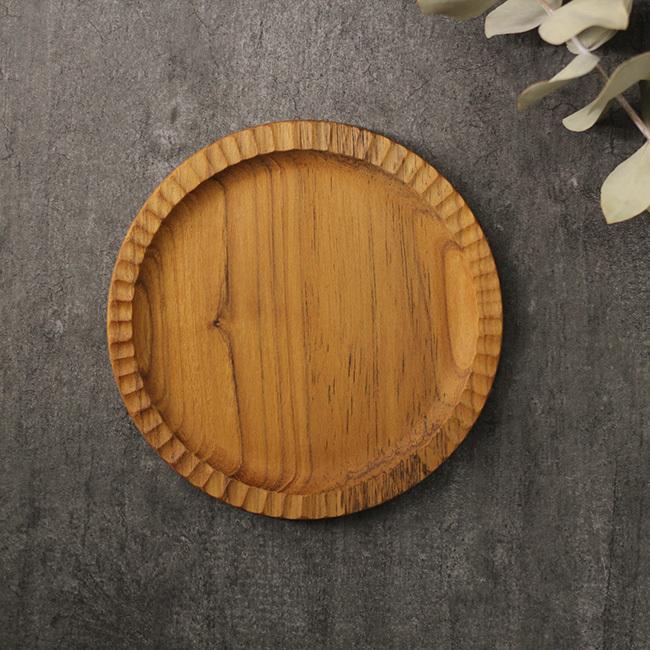 リムプレート Φ140mm BR-125(リム皿 おしゃれ 木製 プレート 皿 14cm