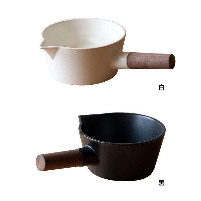 4th-market リコッタ ミルクパン(陶器 片手鍋 雪平鍋 ソースパン 湯沸かし 味噌汁 鍋 ガス 直火 木製 ハンドル 取っ手) |  | 01