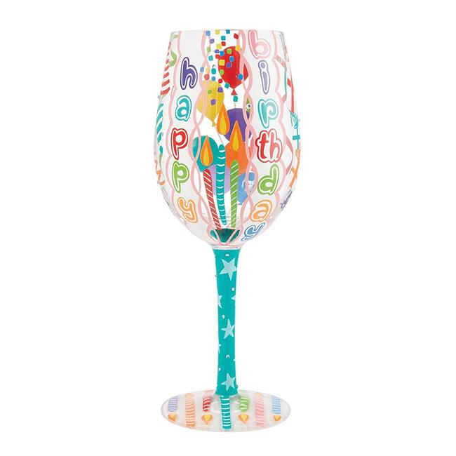 Lolita ワイングラス HAPPY BIRTHDAY BLAST(440ml ガラス グラス 脚