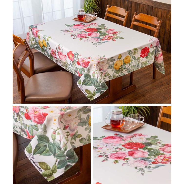 Redoute ルドゥーテ テーブルクロス B 145×230cm F094B／L(バラ柄 薔薇