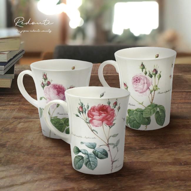 Redoute ルドゥーテ マグ(マグカップ 可愛い おしゃれ バラ柄 薔薇柄