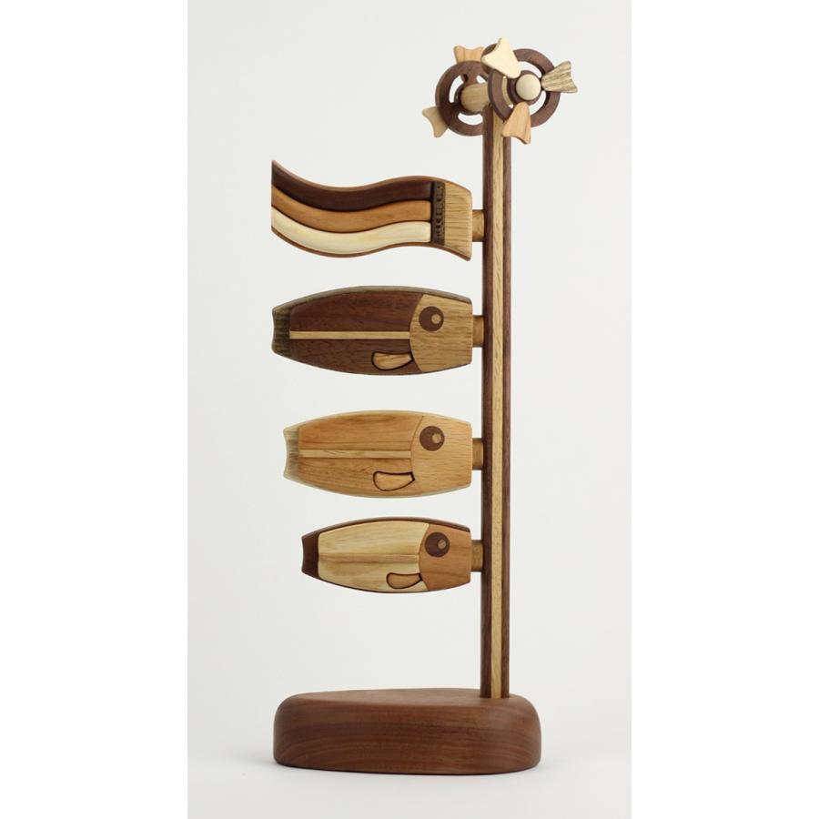 ササキ工芸 木製鯉のぼり 喜 小 天然木 TOY-KOI-S(こいのぼり 室内