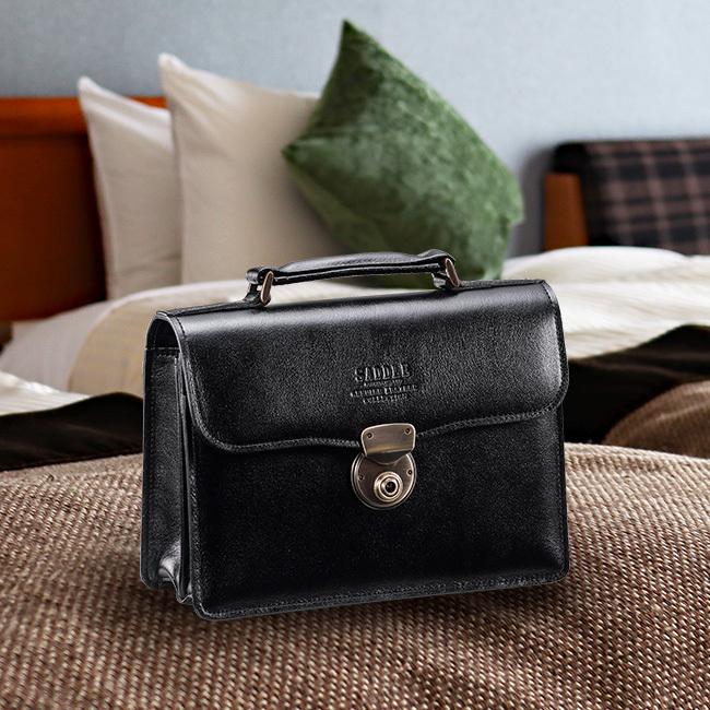 SADDLE 牛革バッグ 25883(牛革 A5 ハンドバッグ セカンドバッグ